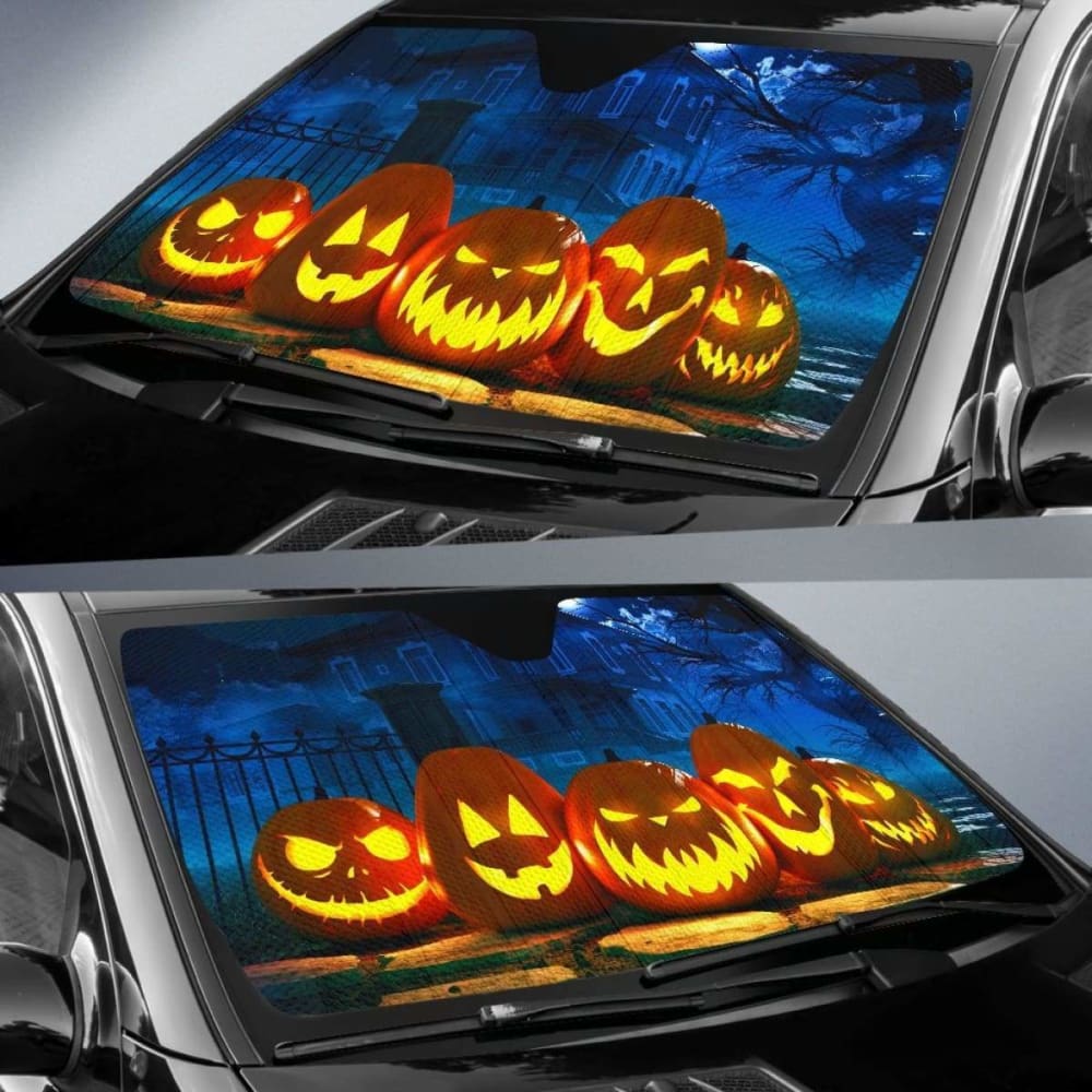 Pumpkin Halloween New Sun Shade Amazing Best Gift Ideas 085424 - YourCarButBetter