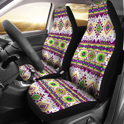Purple And Green Aztec Car Seat Covers 174510 - YourCarButBetter