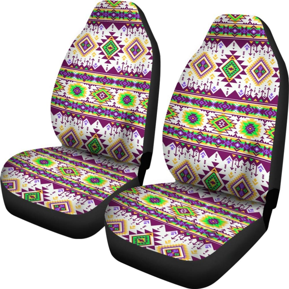 Purple And Green Aztec Car Seat Covers 174510 - YourCarButBetter