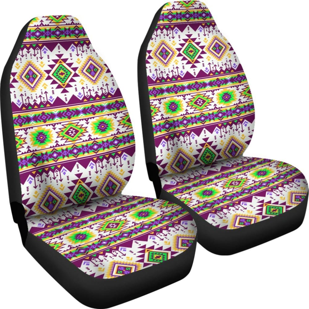 Purple And Green Aztec Car Seat Covers 174510 - YourCarButBetter
