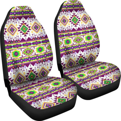 Purple And Green Aztec Car Seat Covers 174510 - YourCarButBetter
