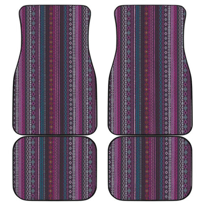 Purple Boho Stripes Decor Cl Car Floor Mats 094209 - YourCarButBetter