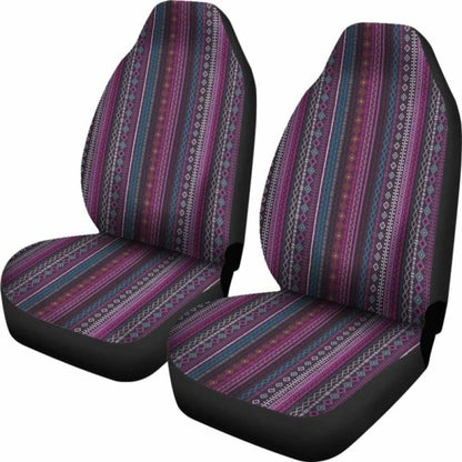 Purple Boho Stripes Decor V3 Car Seat Covers 105905 - YourCarButBetter
