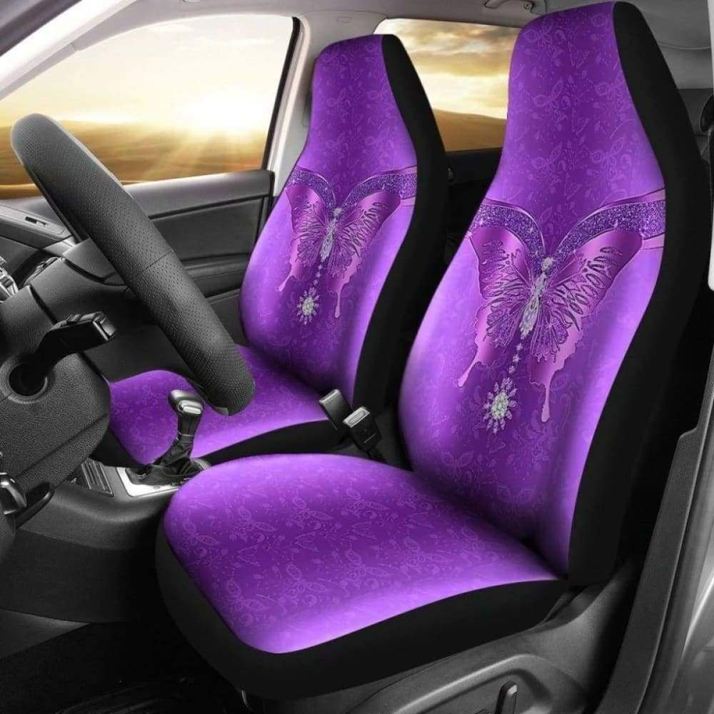 Purple Butterfly Car Seat Cover 171204