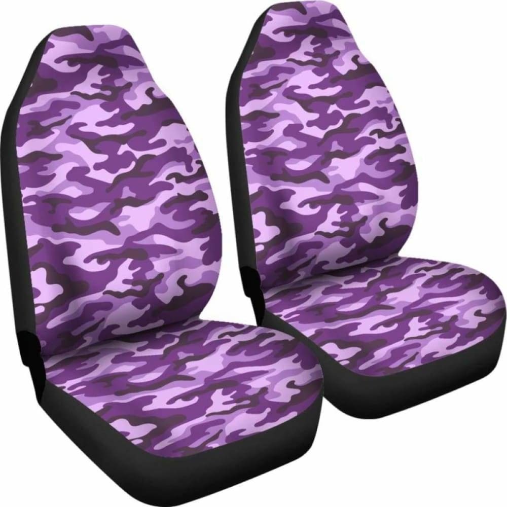 Purple Camouflage Car Seat Covers 112608
