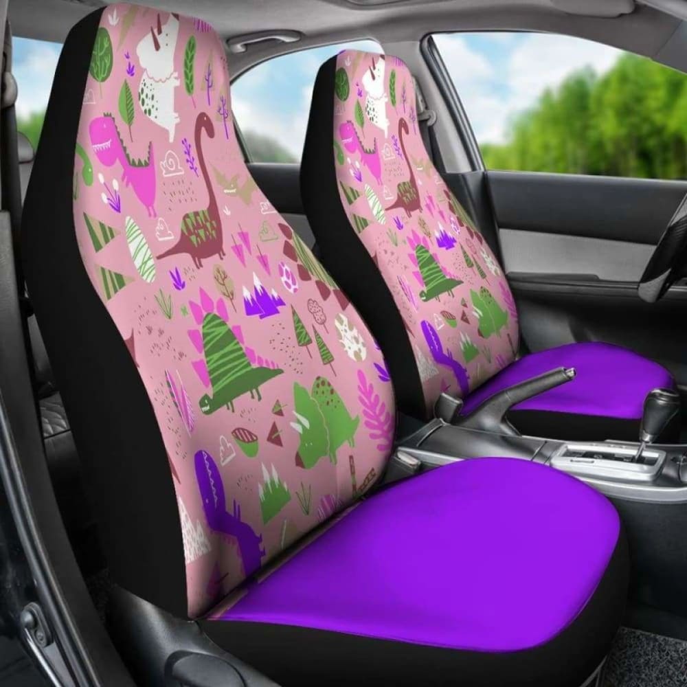 Purple Dinosaur Car Seat Covers 154813 - YourCarButBetter