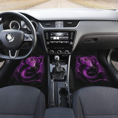 Purple Dragon Rose Art Design Car Floor Mats Fantasy 210303