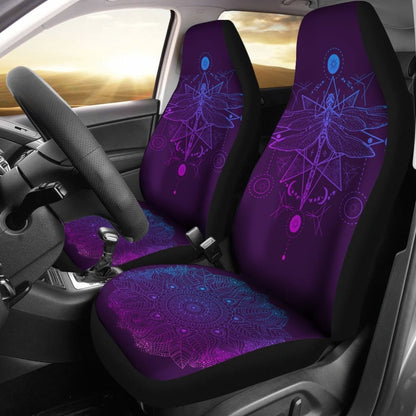 Purple Dragonfly Fractal Car Seat Covers 184610 - YourCarButBetter