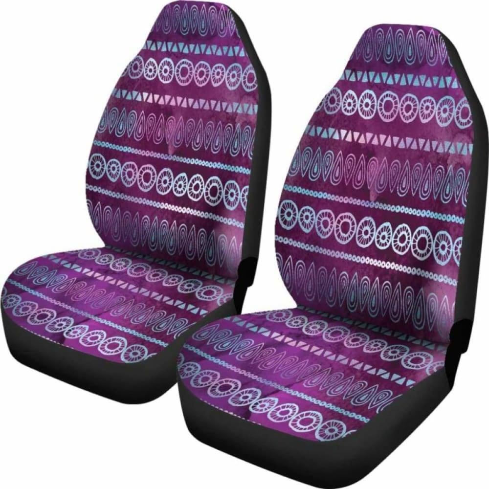 Purple Iridescent Boho Watercolor Pattern Car Seat Covers 174914 - YourCarButBetter