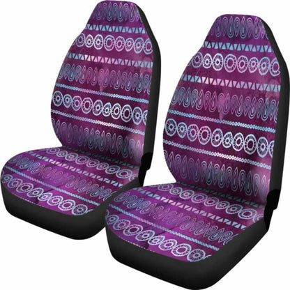 Purple Iridescent Boho Watercolor Pattern Car Seat Covers 174914 - YourCarButBetter