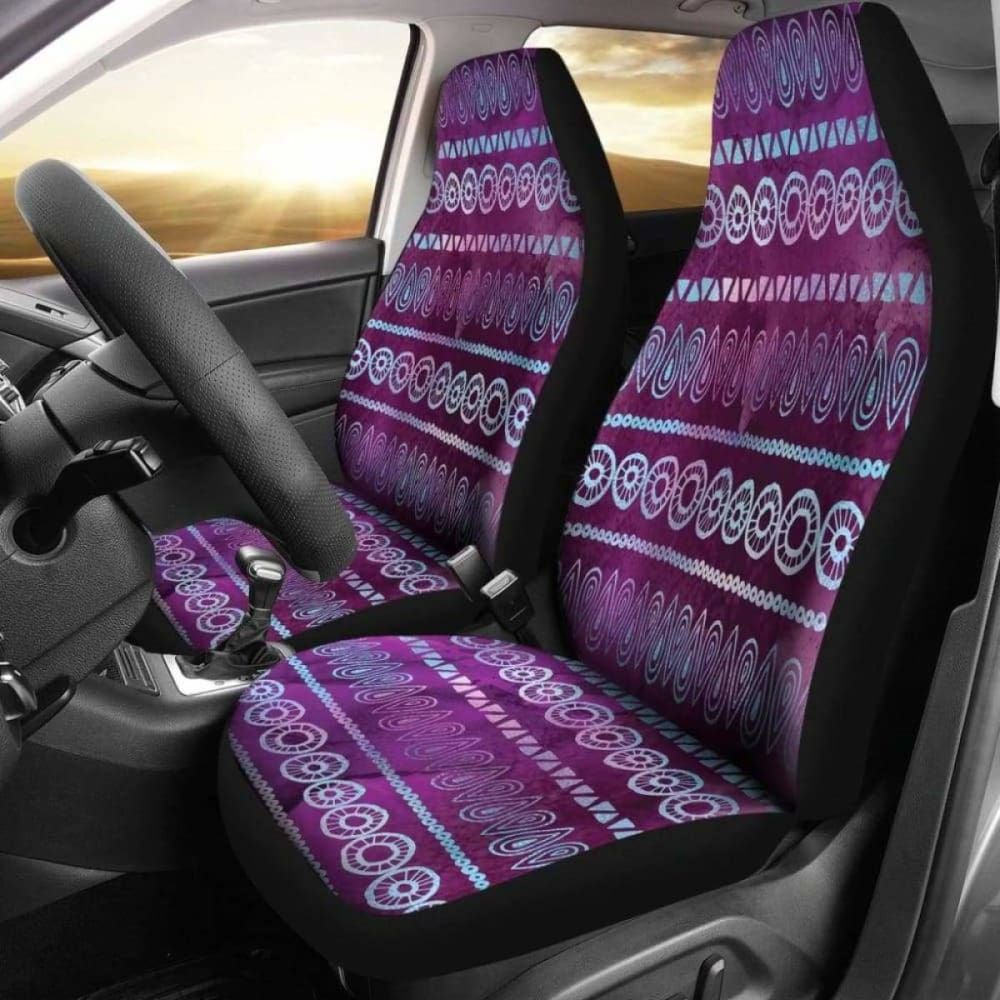 Purple Iridescent Boho Watercolor Pattern Car Seat Covers 174914 - YourCarButBetter