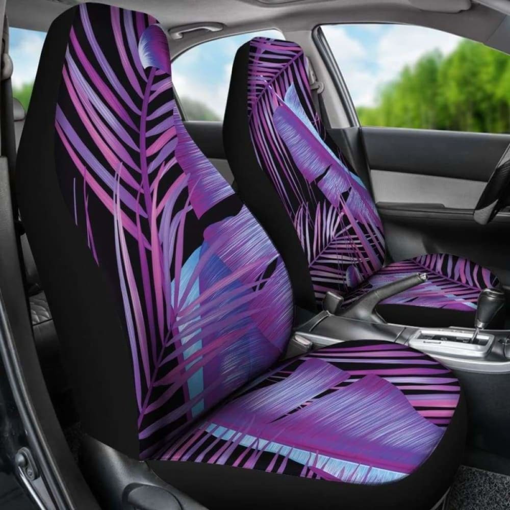 Purple Leaves Car Seat Covers 174914 - YourCarButBetter