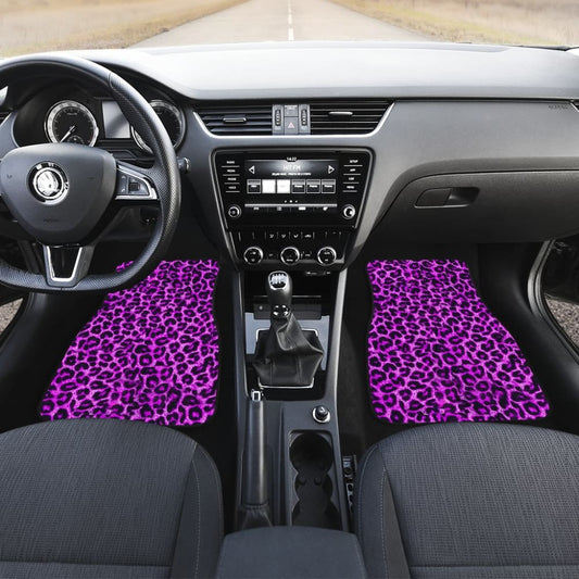 Purple Leopard Skin Print Car Floor Mats 211504 - YourCarButBetter