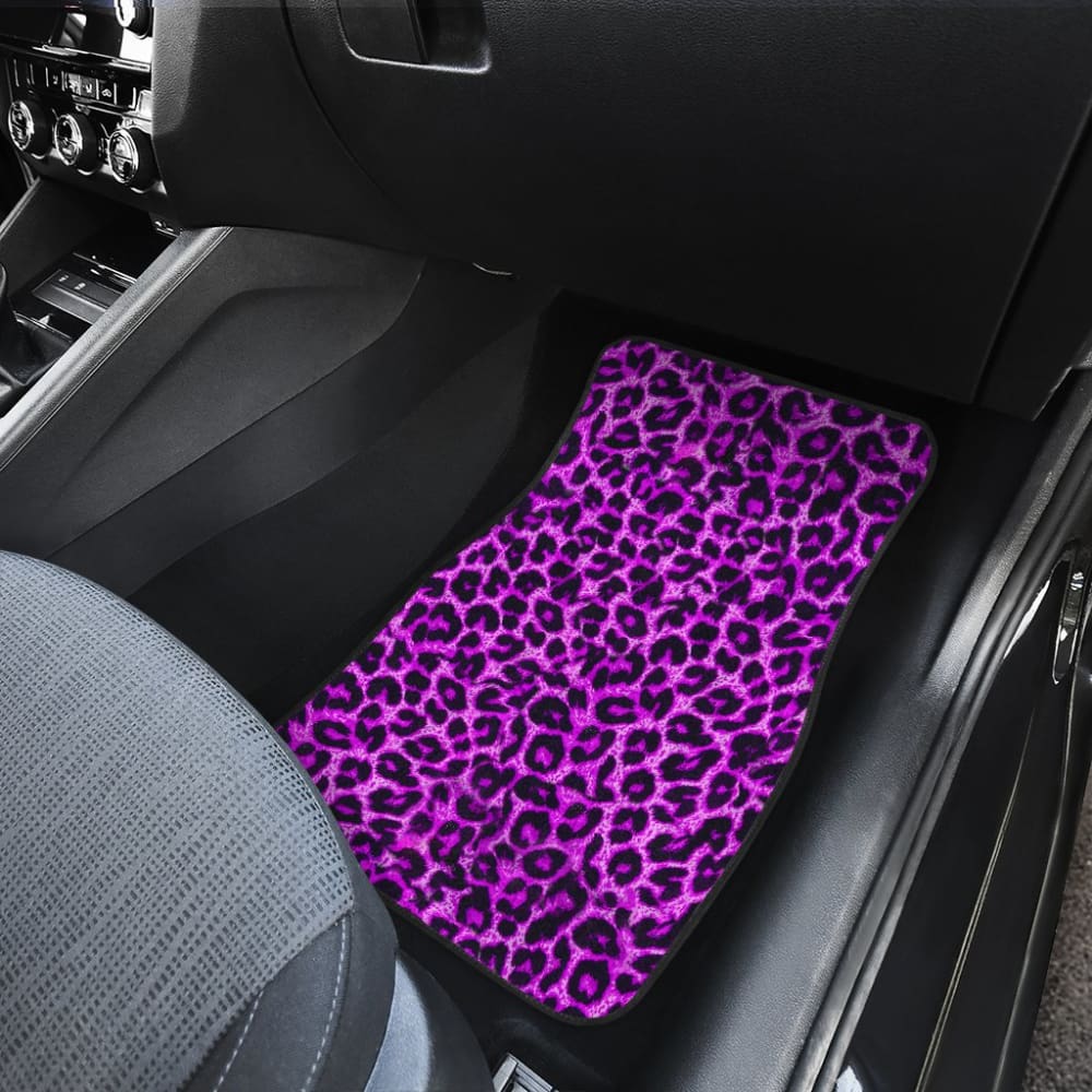 Purple Leopard Skin Print Car Floor Mats 211504 - YourCarButBetter