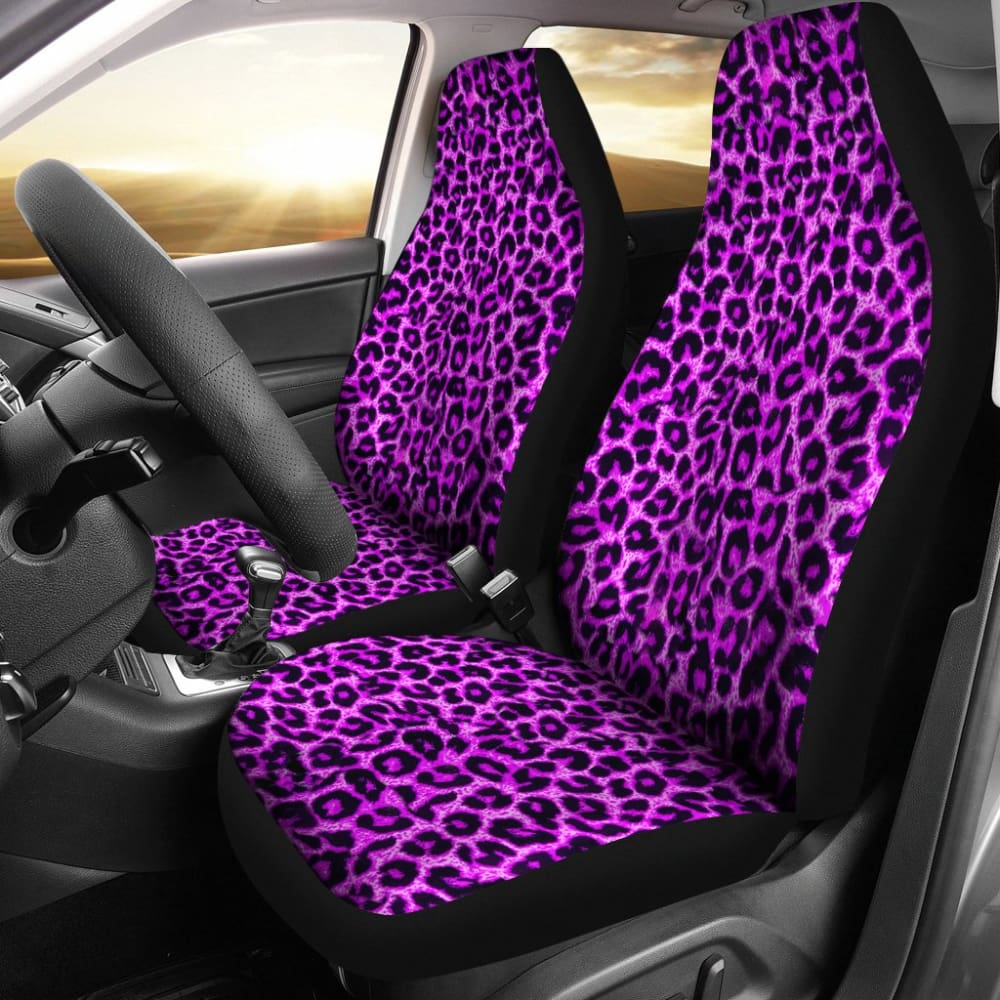 Purple Leopard Skin Print Car Seat Covers 211504 - YourCarButBetter