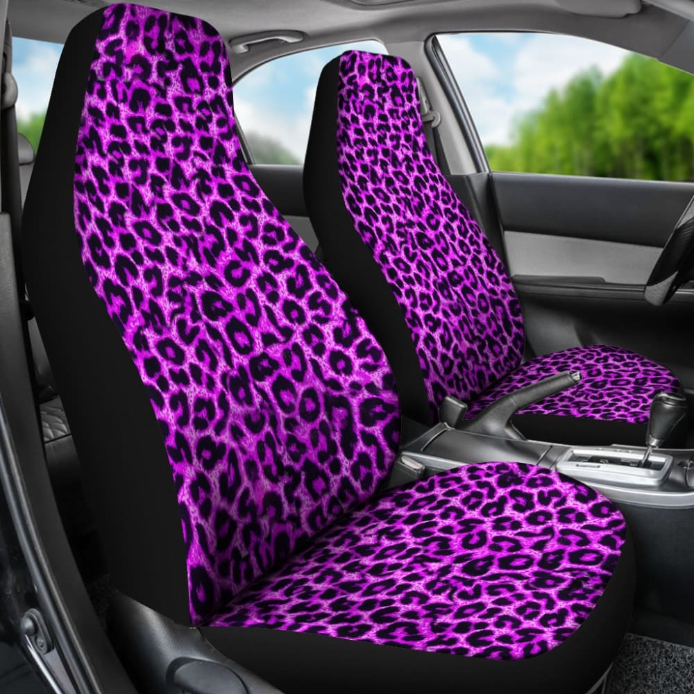 Purple Leopard Skin Print Car Seat Covers 211504 - YourCarButBetter