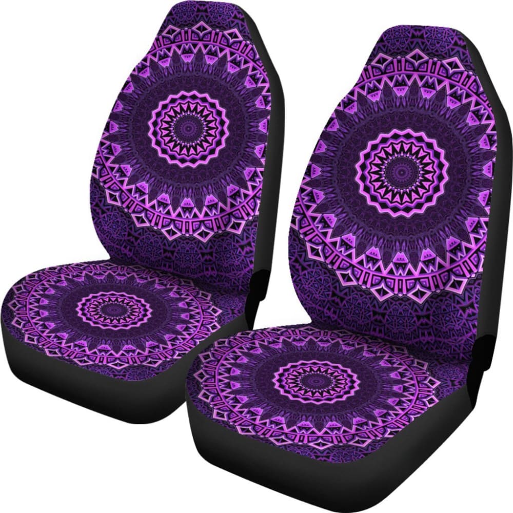 Purple Mandala Car Seat Covers 093223 - YourCarButBetter
