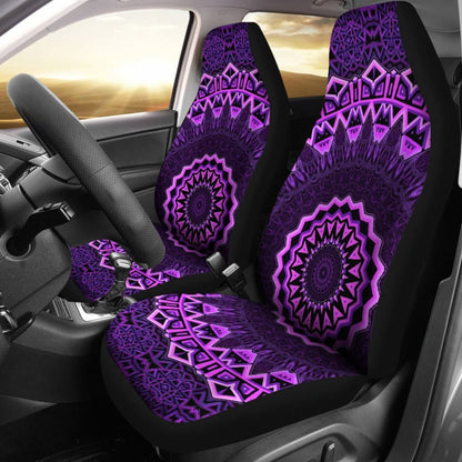 Purple Mandala Car Seat Covers 093223 - YourCarButBetter