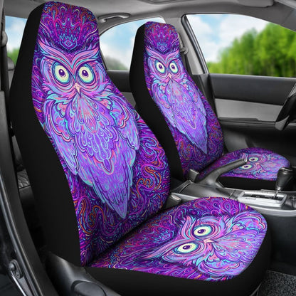 Purple Mandala Owl Car Seat Cover 094209 - YourCarButBetter