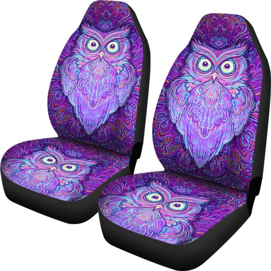 Purple Mandala Owl Car Seat Cover 094209 - YourCarButBetter