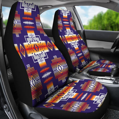 Purple Pattern Native American Car Seat Covers 093223 - YourCarButBetter