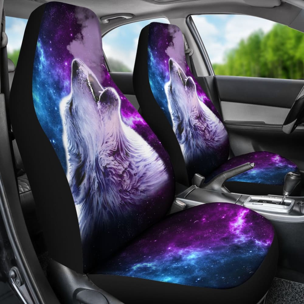 Purple Sky Wolf Car Seat Covers 211702