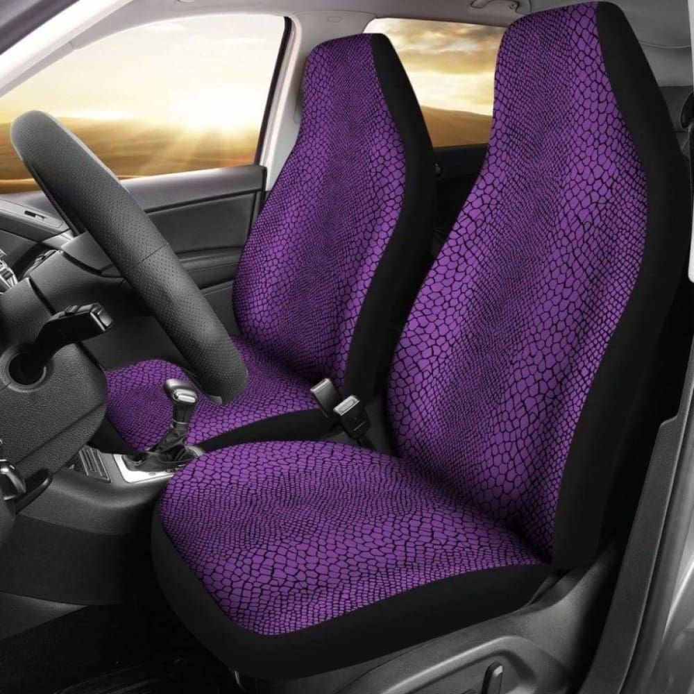 Purple Snake Skin Lizard Scales Reptile Car Seat Covers 232125 - YourCarButBetter