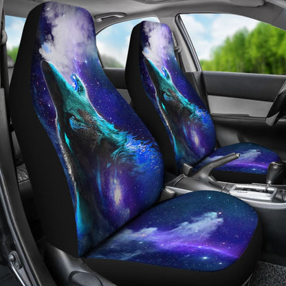 Purple Starry Sky Wolf Car Seat Covers 211602