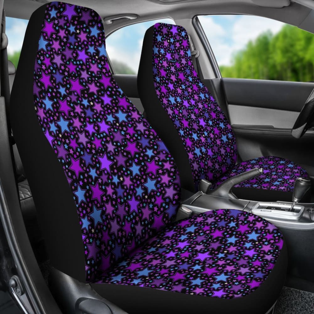 Purple Stars Car Seat Covers 101819 - YourCarButBetter