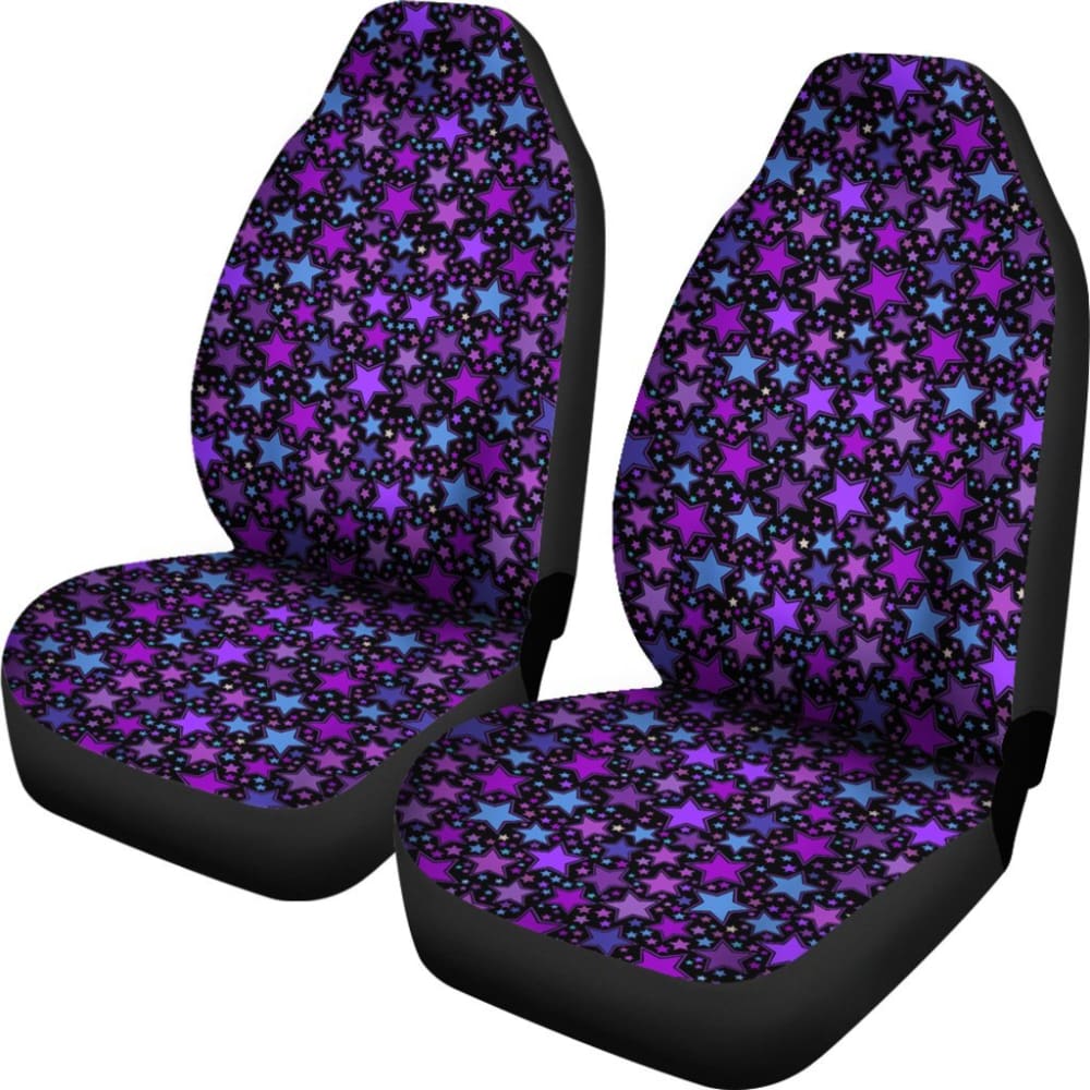 Purple Stars Car Seat Covers 101819 - YourCarButBetter