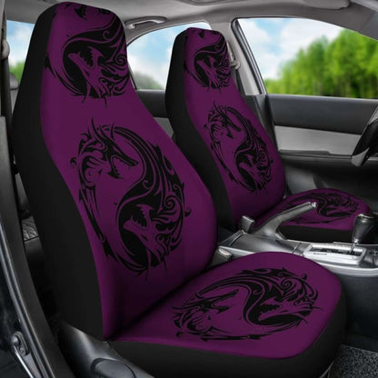 Purple Yin Yang Dragons Car Seat Covers 154230 - YourCarButBetter