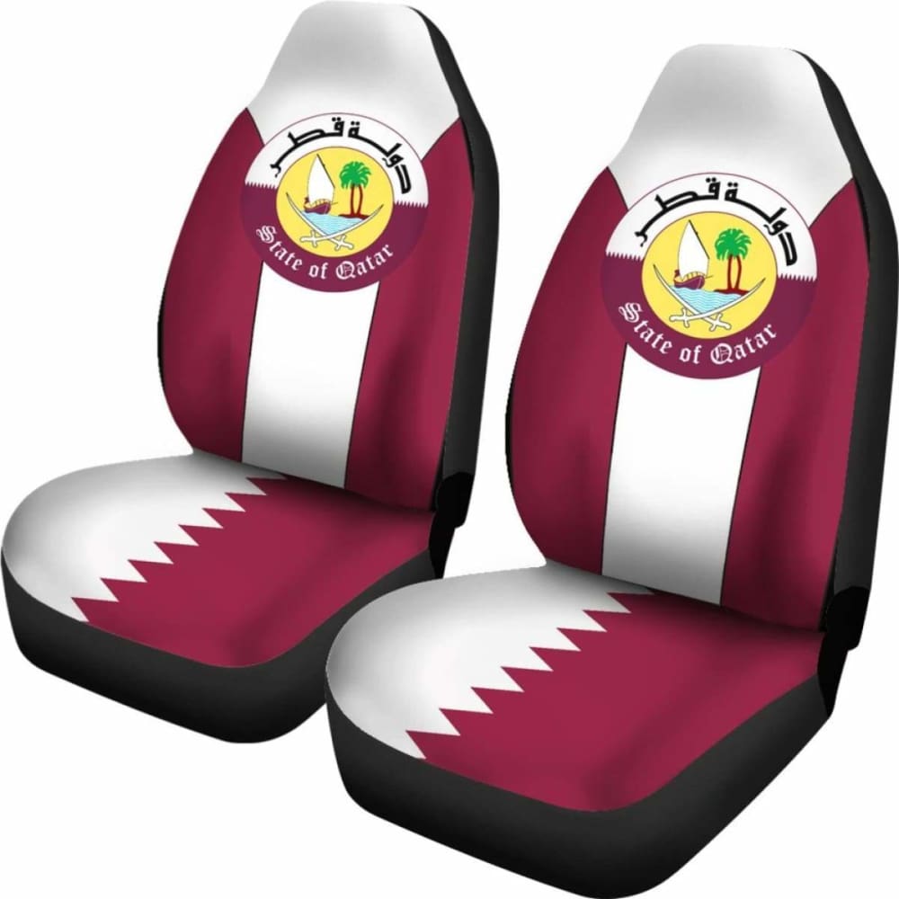 Qatar Coat Of Arms Car Seat Cover Amazing 105905 - YourCarButBetter
