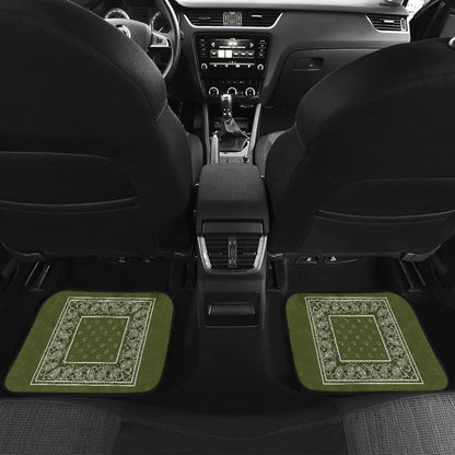 Quad Army Green Bandana Car Mats - Minimal 101819 - YourCarButBetter