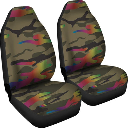 Rainbow Camo Car Seat Covers 174510 - YourCarButBetter