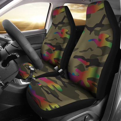 Rainbow Camo Car Seat Covers 174510 - YourCarButBetter