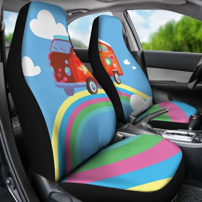 Rainbow Hippie Car Seat Covers 174914 - YourCarButBetter