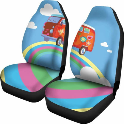 Rainbow Hippie Car Seat Covers 174914 - YourCarButBetter