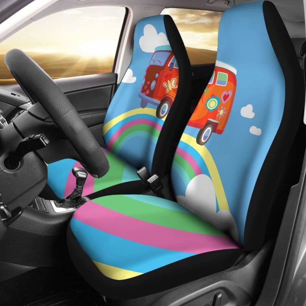 Rainbow Hippie Car Seat Covers 174914 - YourCarButBetter