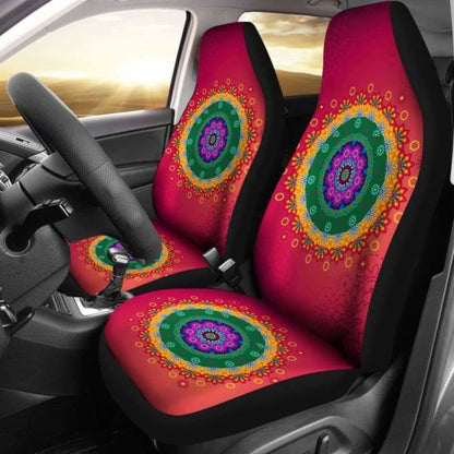 Rainbow Mandala Car Seat Covers 174914 - YourCarButBetter