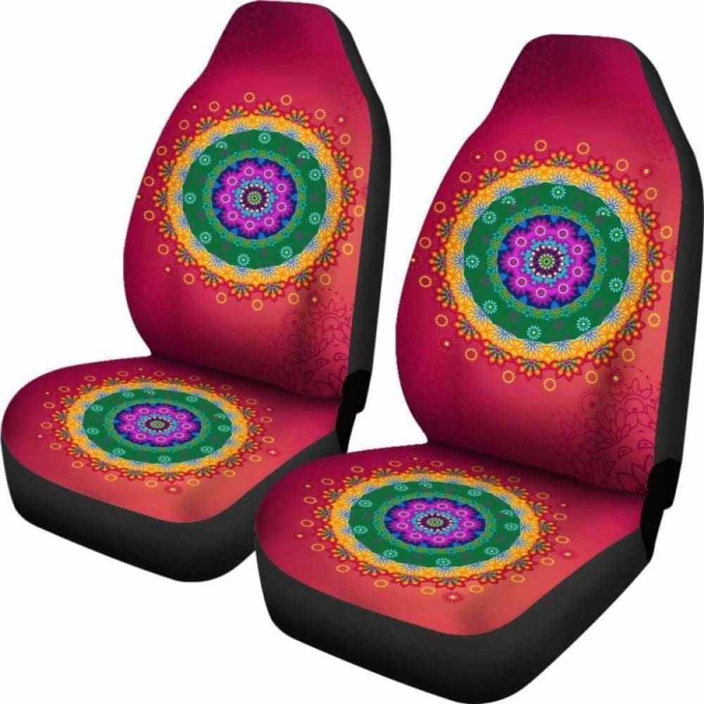 Rainbow Mandala Car Seat Covers 174914 - YourCarButBetter