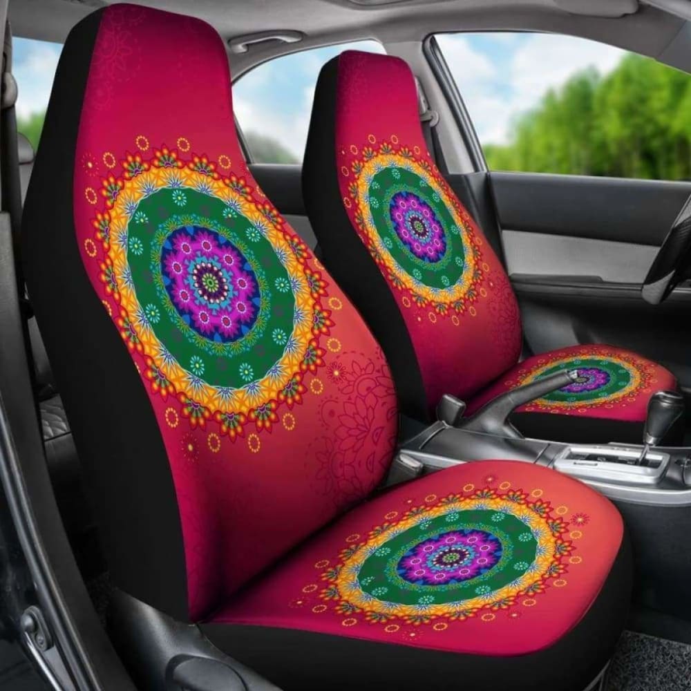 Rainbow Mandala Car Seat Covers 174914 - YourCarButBetter