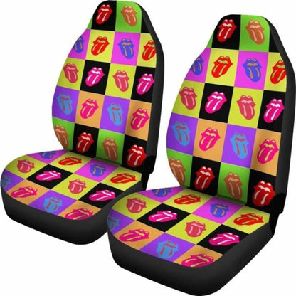Rainbow Tongue Colorful Pattern Car Seat Covers 174914 - YourCarButBetter