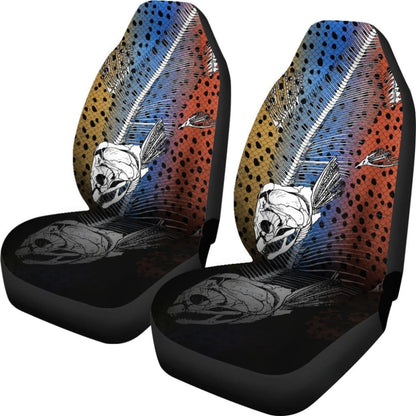 Rainbow Trout Bones And Skin Pattern Fishing Car Seat Covers 182417 - YourCarButBetter