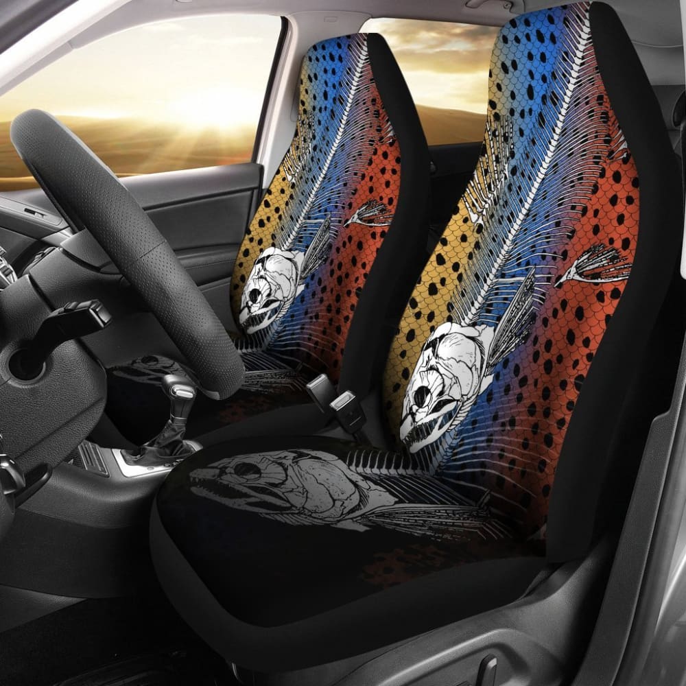 Rainbow Trout Bones And Skin Pattern Fishing Car Seat Covers 182417 - YourCarButBetter