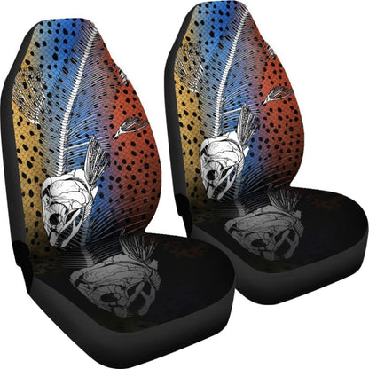 Rainbow Trout Bones And Skin Pattern Fishing Car Seat Covers 182417 - YourCarButBetter