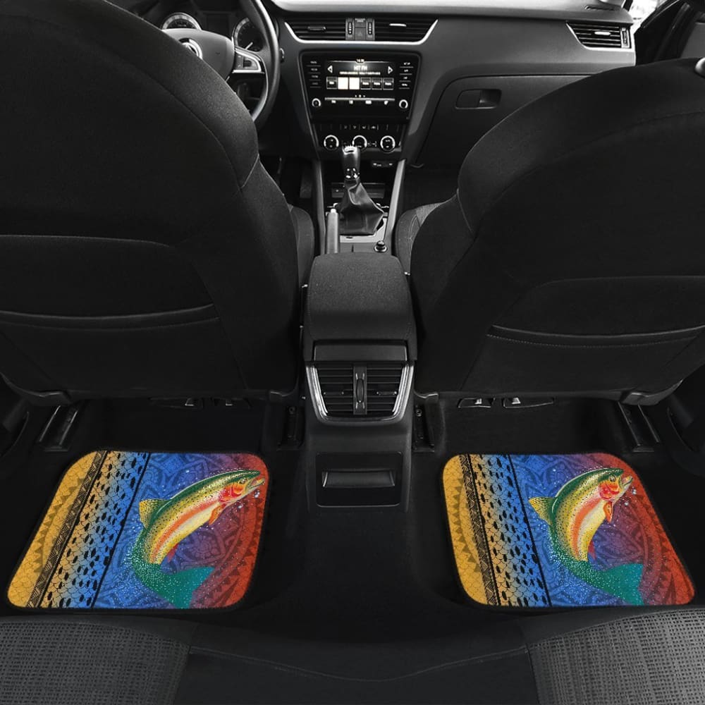Rainbow Trout Fish Scale Pattern Fishing Car Floor Mats 182417 - YourCarButBetter