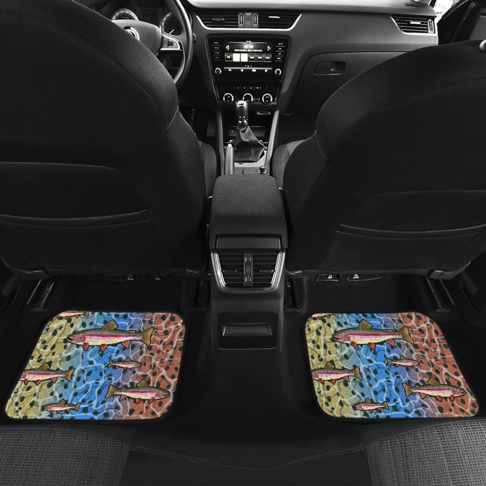 Rainbow Trout Fish Skin Pattern Fishing Car Floor Mats 182417 - YourCarButBetter