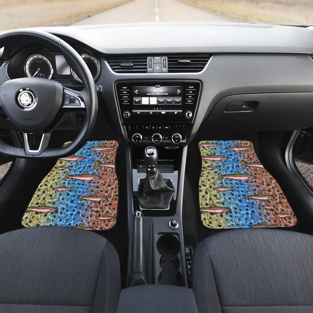 Rainbow Trout Fish Skin Pattern Fishing Car Floor Mats 182417 - YourCarButBetter