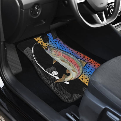 Rainbow Trout Fishing Car Floor Mats 182417 - YourCarButBetter