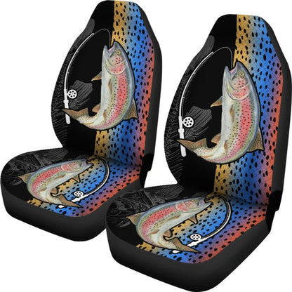 Rainbow Trout Fishing Car Seat Covers 182417 - YourCarButBetter